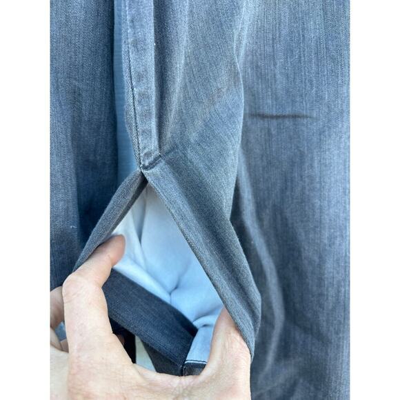 Madewell Shirt Mini Dress, Black Denim, Long Sleeve,‎ Pockets, Sz S - Picture 5 of 6